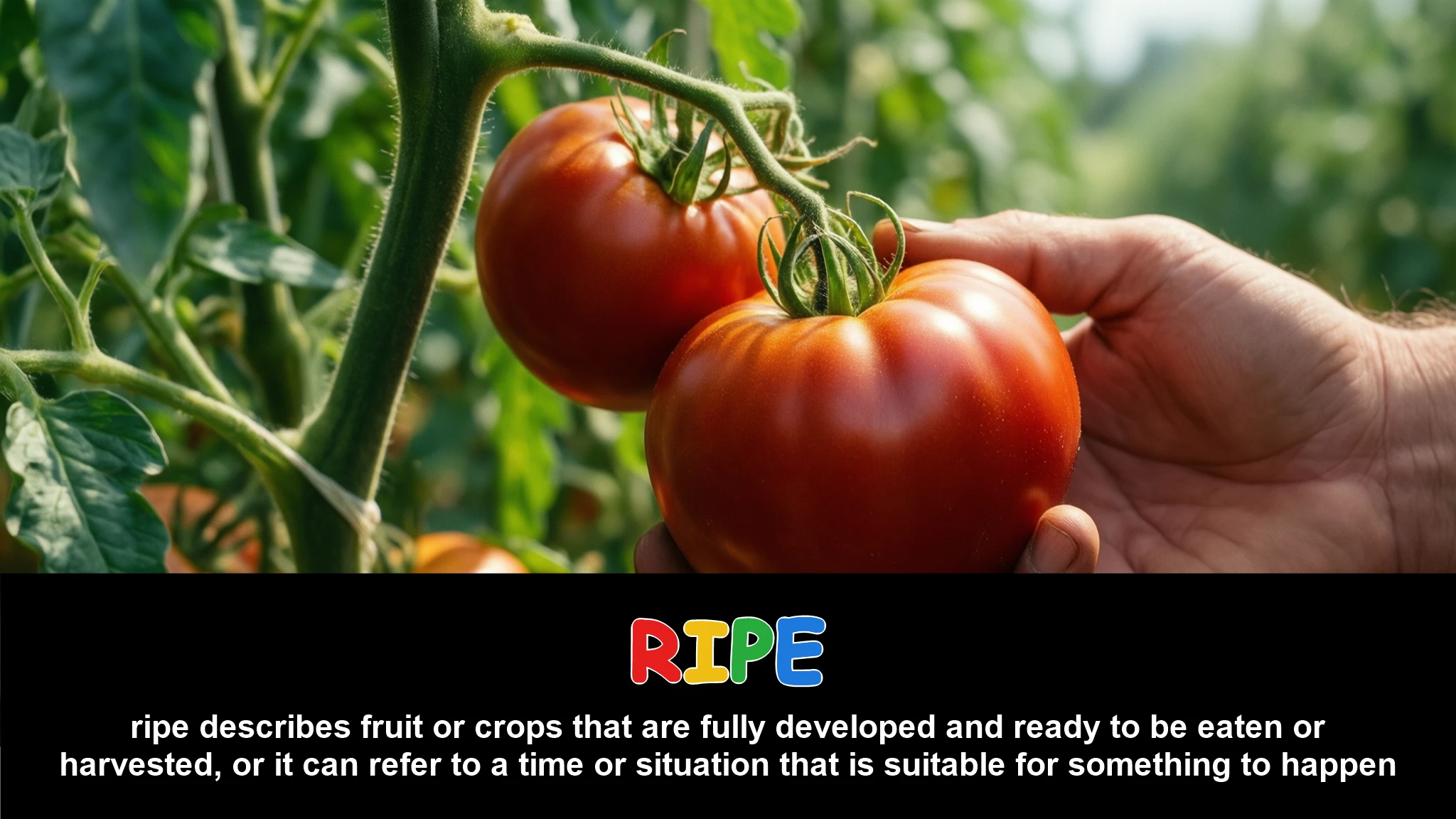 English Illustration for ripe